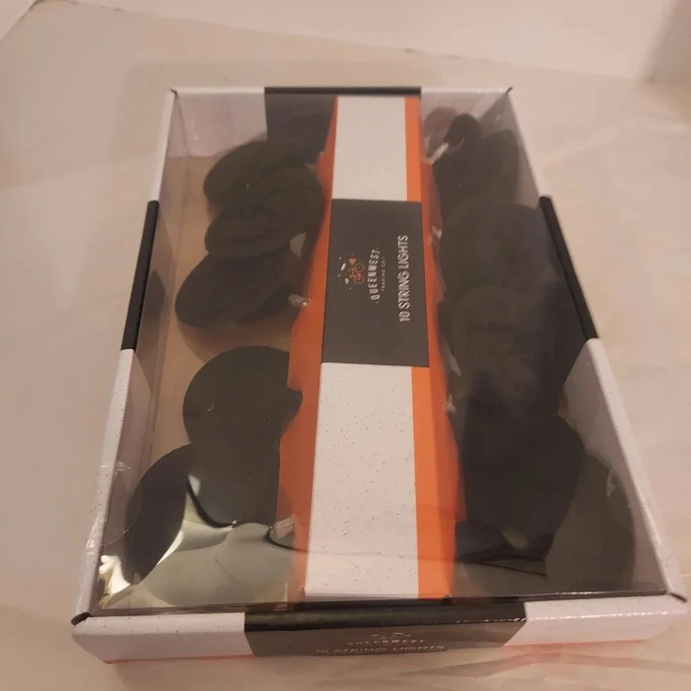 NIB Queenwest Trading Co. Black Witch Hats 10 String Lights